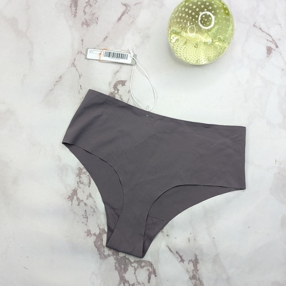 Everlane Underwear Women Gray  Seamless Panty Invisible Thong High Rise - Picture 1 of 10